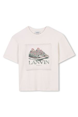 White cotton tshirt LANVIN KIDS | N30217155